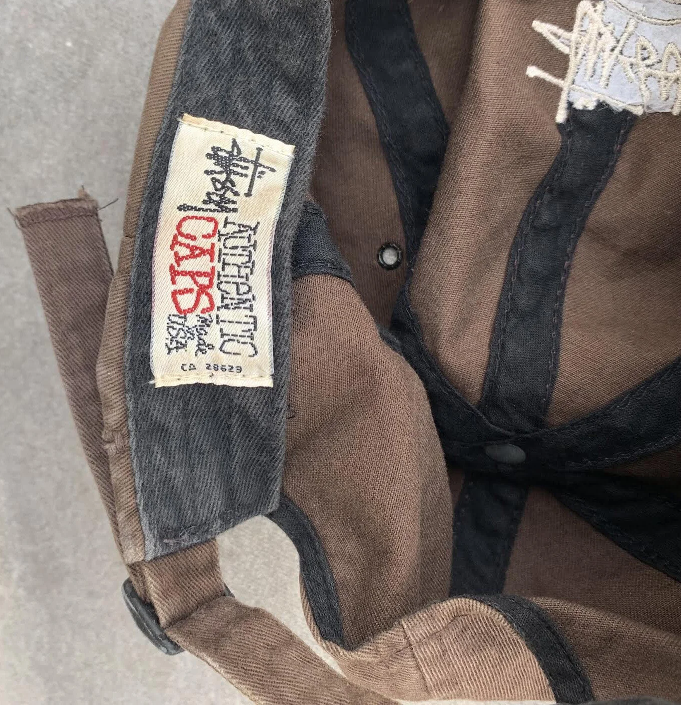 Vintage Stussy SS Brown Strapback — RootsBK